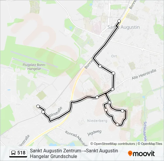 518 Bus Line Map
