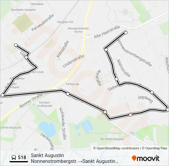 518 Bus Line Map