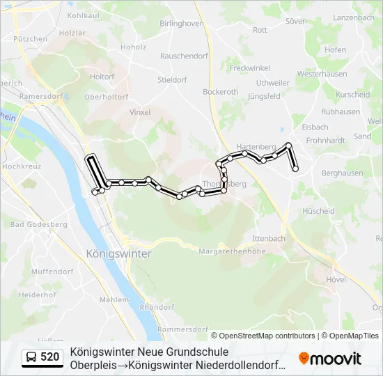 520 Bus Line Map
