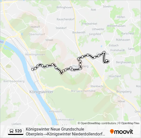 520 Bus Line Map