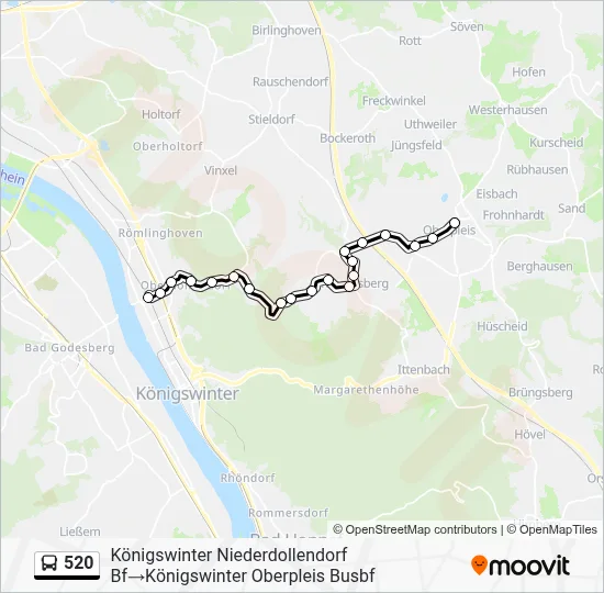 520 Bus Line Map