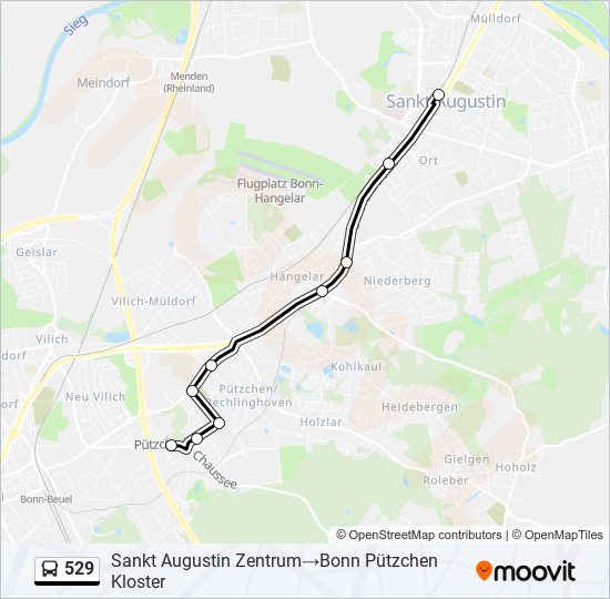 529 bus Line Map