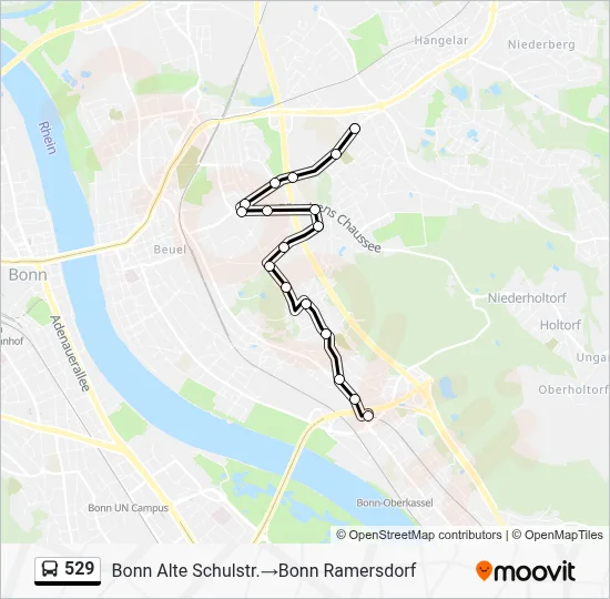 Buslinie 529 Karte