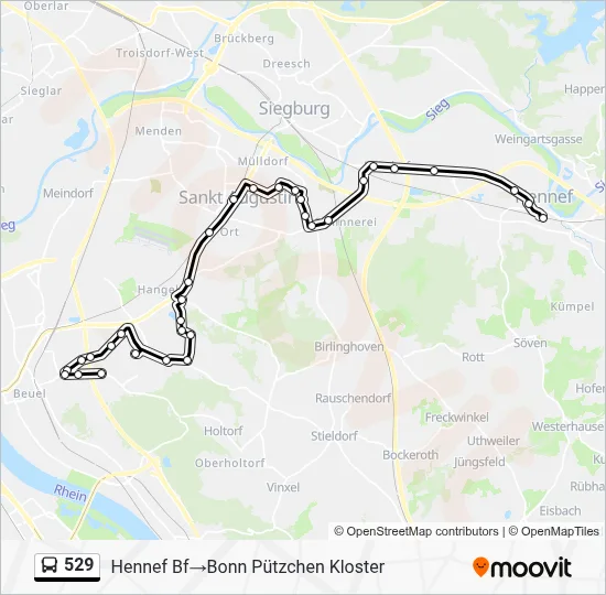 529 Bus Line Map