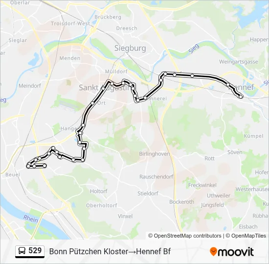 529 Bus Line Map