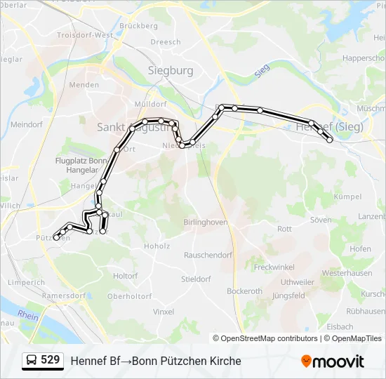529 Bus Line Map