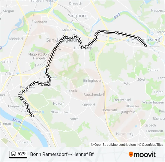 529 Bus Line Map