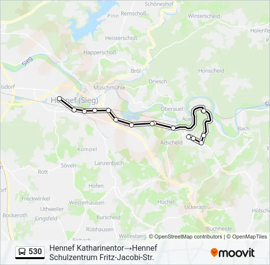 530 Bus Line Map