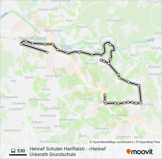 530 Bus Line Map