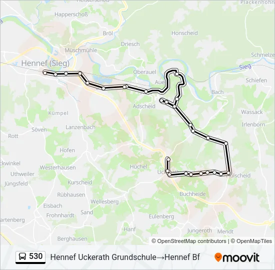 530 Bus Line Map