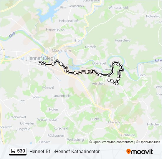 530 bus Line Map