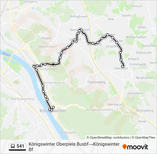 541 Bus Line Map