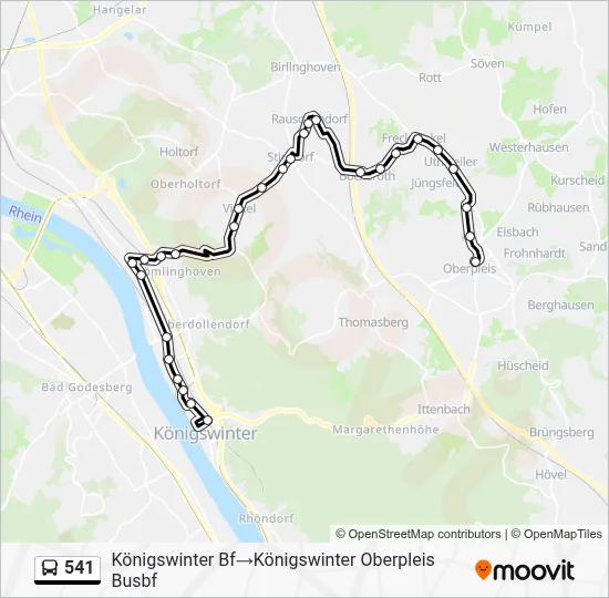 541 Bus Line Map