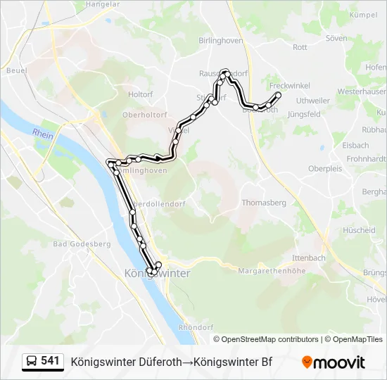 541 Bus Line Map