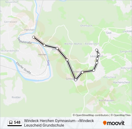548 Bus Line Map