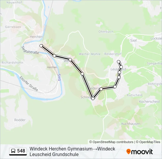 548 Bus Line Map