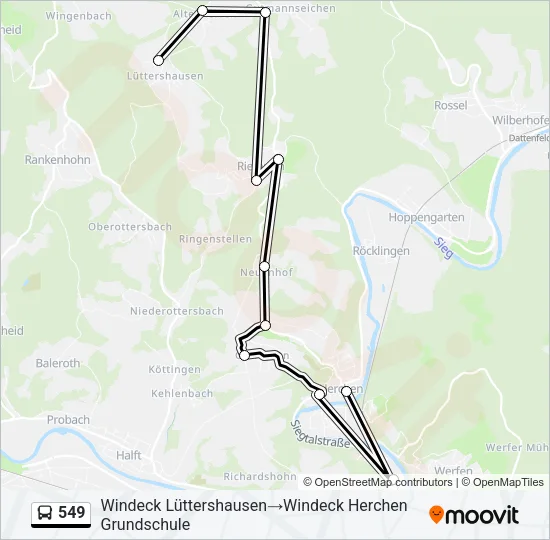 549 Bus Line Map