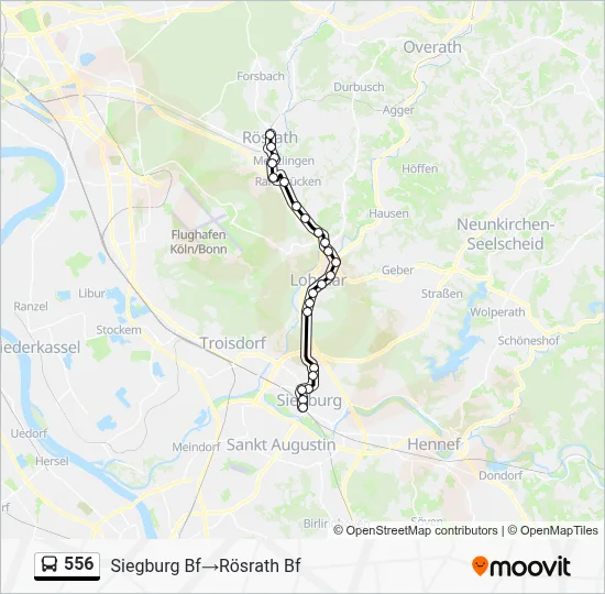 Buslinie 556 Karte