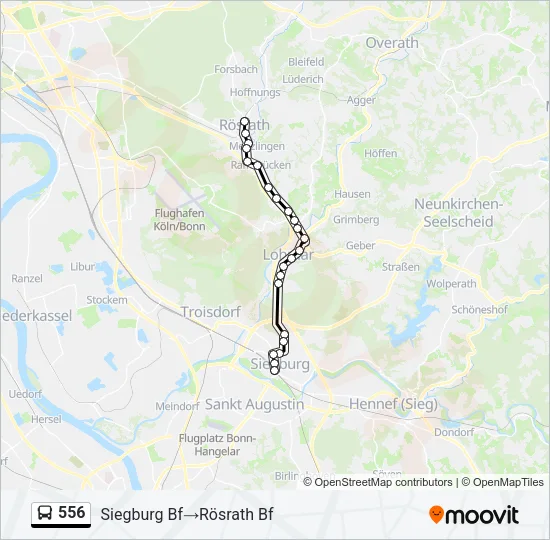 556 Bus Line Map
