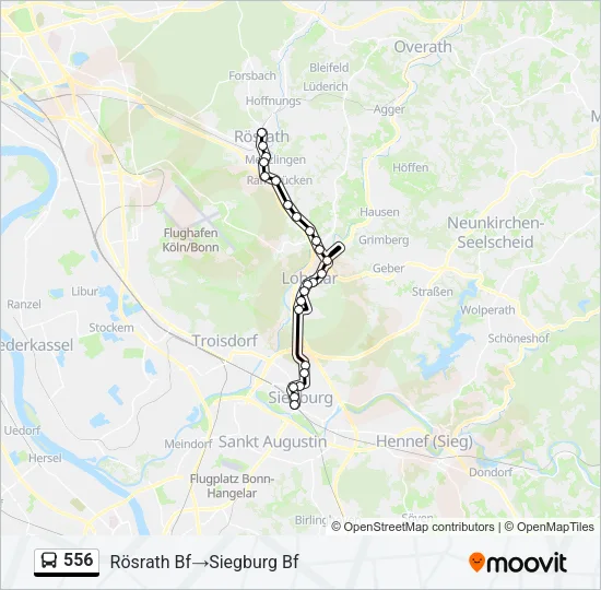556 Bus Line Map