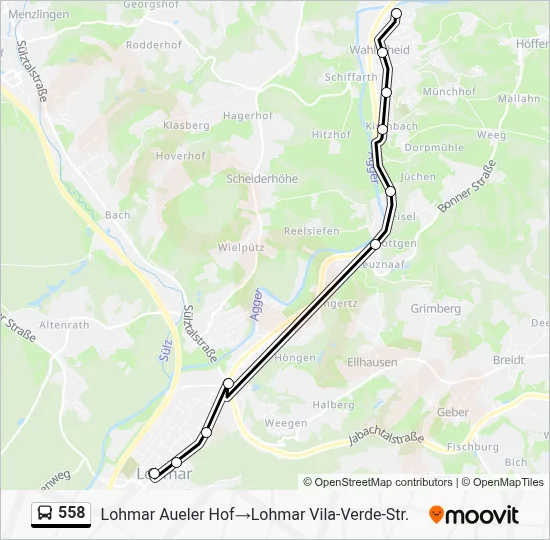558 Bus Line Map