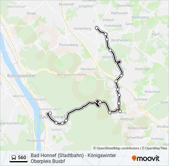 560 Route: Schedules, Stops &amp; Maps - Bad Honnef Feuerschlößchen‎→ ...