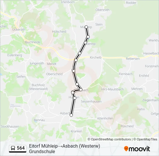 Buslinie 564 Karte