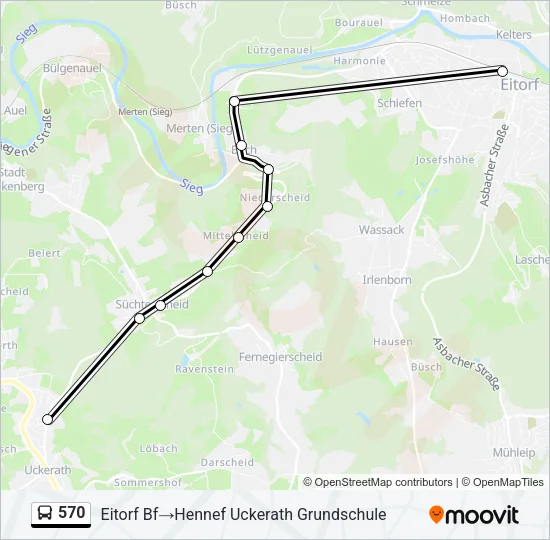 570 Bus Line Map