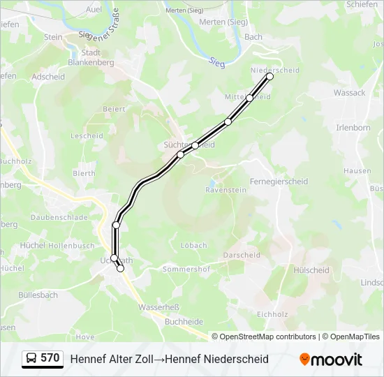 570 Bus Line Map