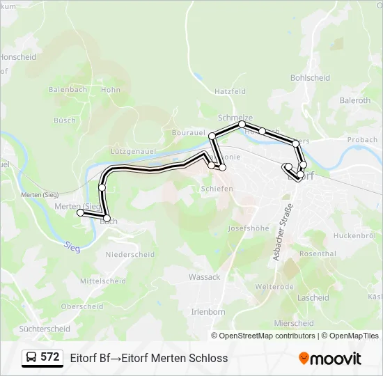 572 Bus Line Map