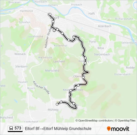573 Bus Line Map