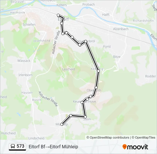 Buslinie 573 Karte