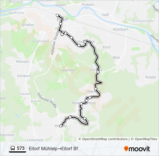 573 bus Line Map