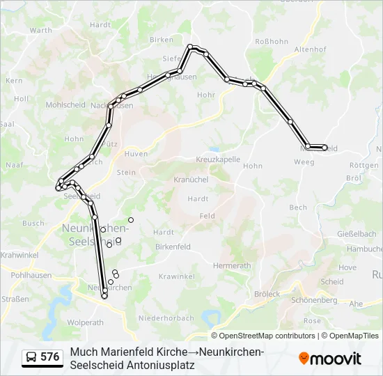 576 Bus Line Map