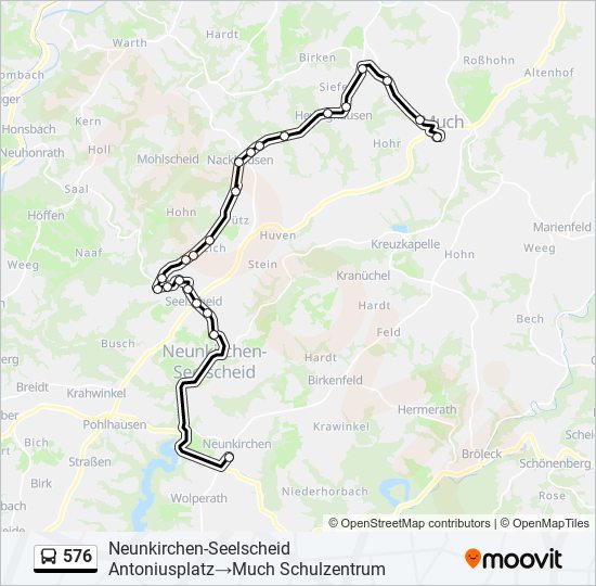 576 bus Line Map