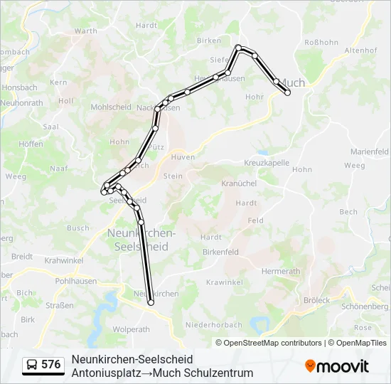 576 Bus Line Map