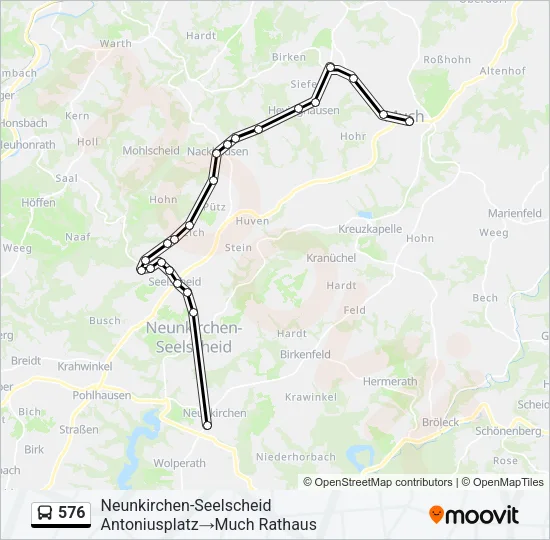 576 Bus Line Map