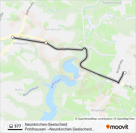 Автобус 577: карта маршрута