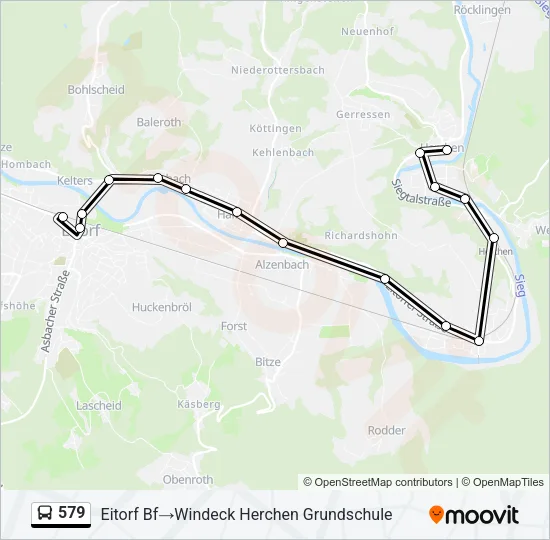 579 Bus Line Map