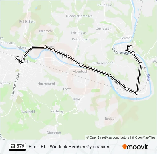 579 Bus Line Map