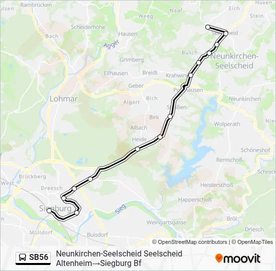 SB56 Bus Line Map