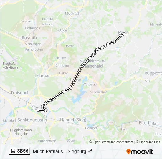 SB56 Bus Line Map