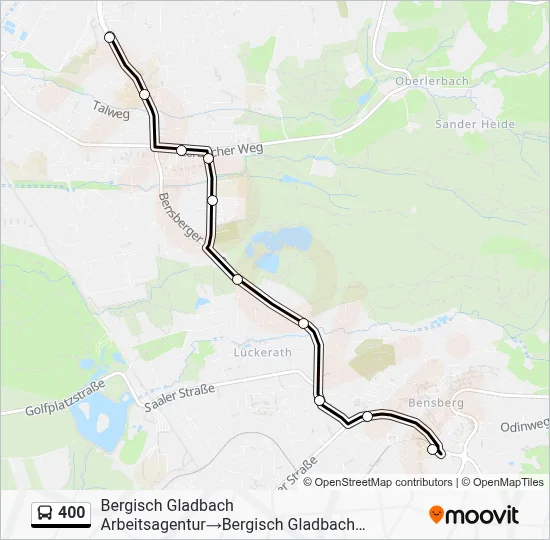 400 Bus Line Map