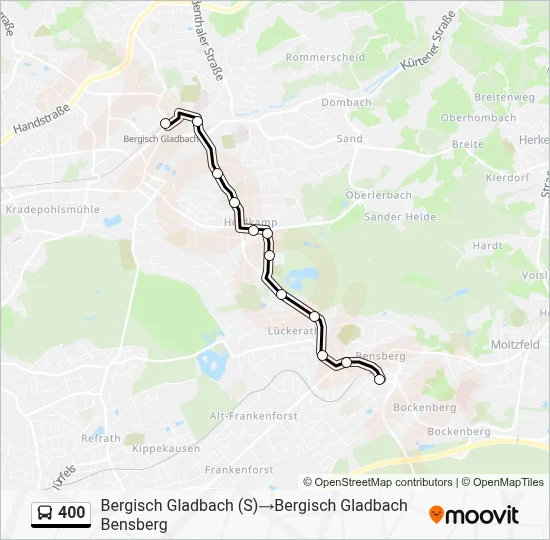 400 Bus Line Map