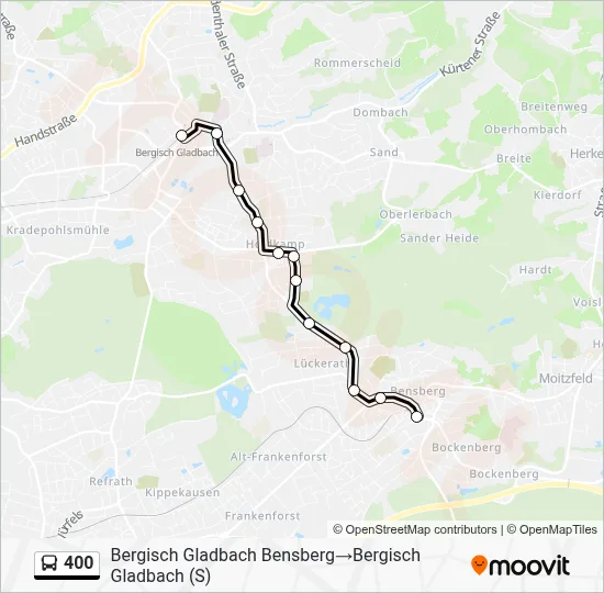 400 Bus Line Map