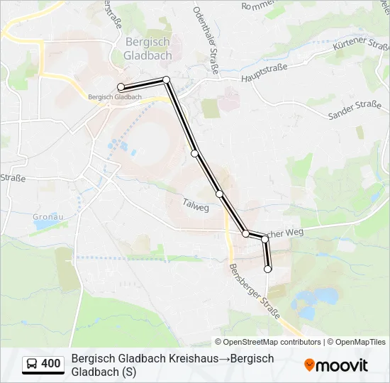 Buslinie 400 Karte