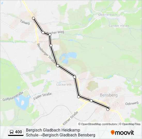400 Bus Line Map