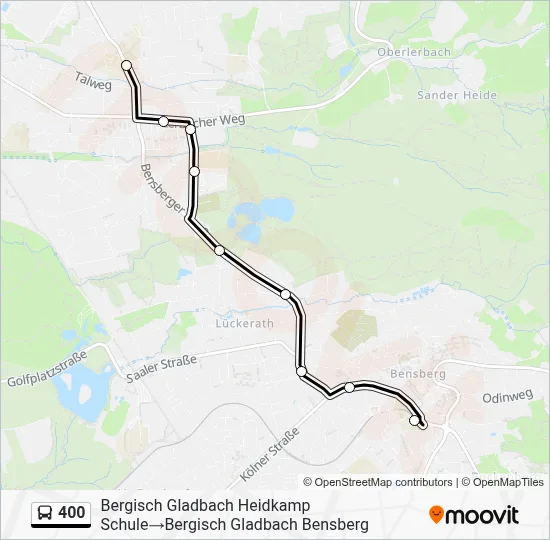 400 Bus Line Map