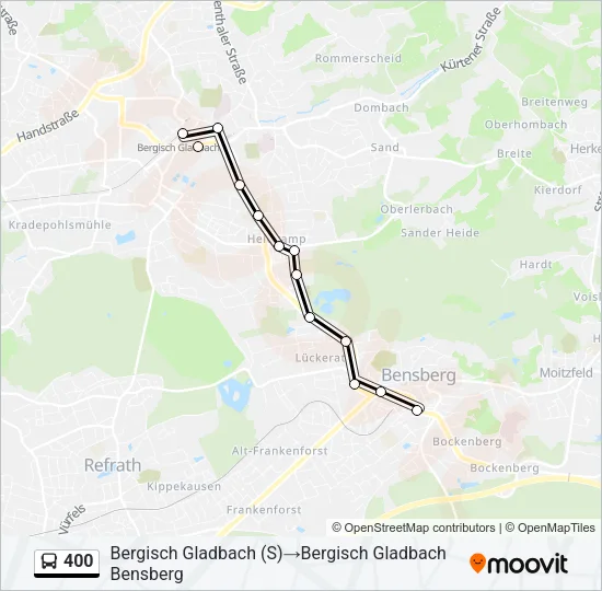 400 Bus Line Map