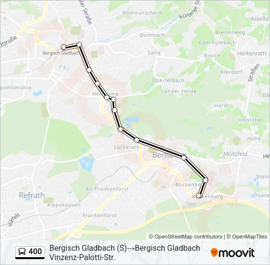 400 Bus Line Map
